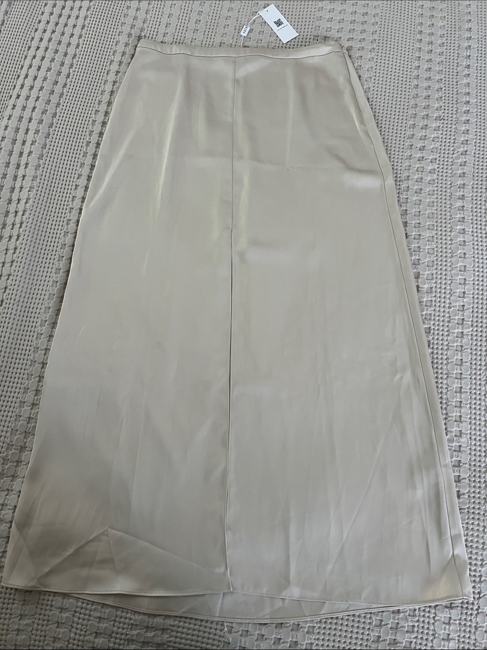 Astr Ecru Vitella Satin Maxi Skirt